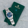 Rolex Date 34 Blu Oyster 15200 Arabic Blue Jeans